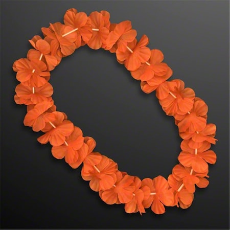Endless Games Hawaiian Flower Lei Necklace, Orange EN2799538